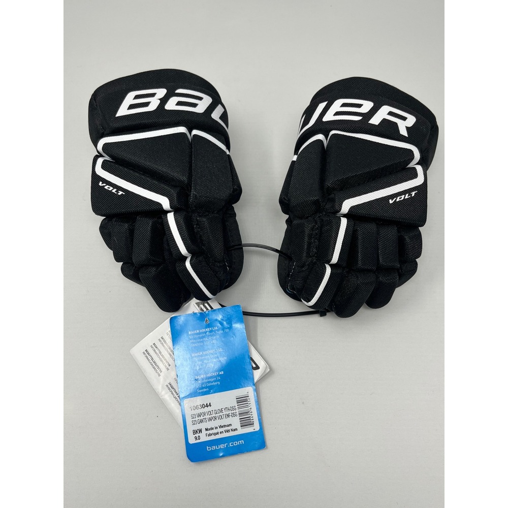 Bauer S23 Vapor Volt Hockey Gloves Youth 9" 23cm Black White 1063044 NEW